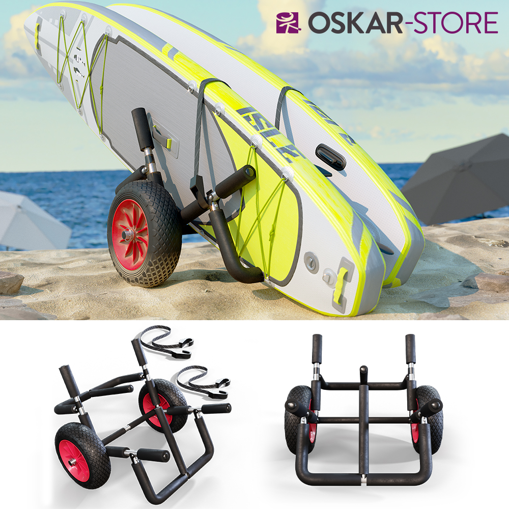 Oskar Transportwagen für SUP Stand Up Paddle Surfboard Transport Kajakwagen Alu