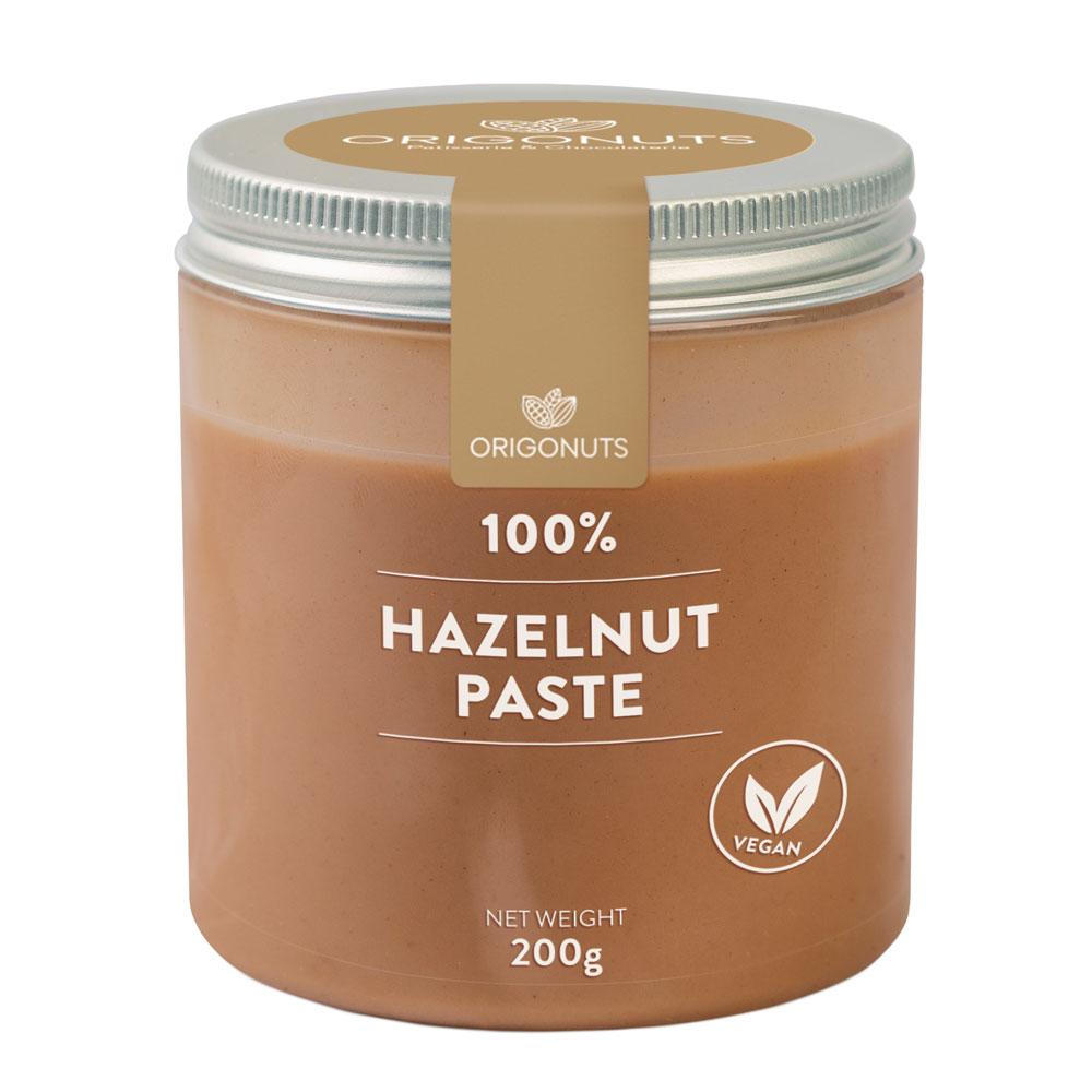 ORIGONUTS, Haselnusspaste 100%, Haselnuss Creme, Haselnussmus, Eispaste, 200g AM105