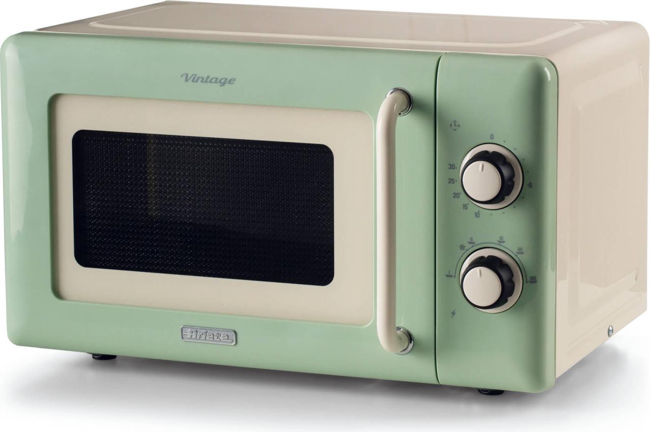 Ariete Vintage Line 3960/04, Na pracovnú dosku, Sólo mikrovlnná rúra, 20 L, 800 W, Otočné, Zelená
