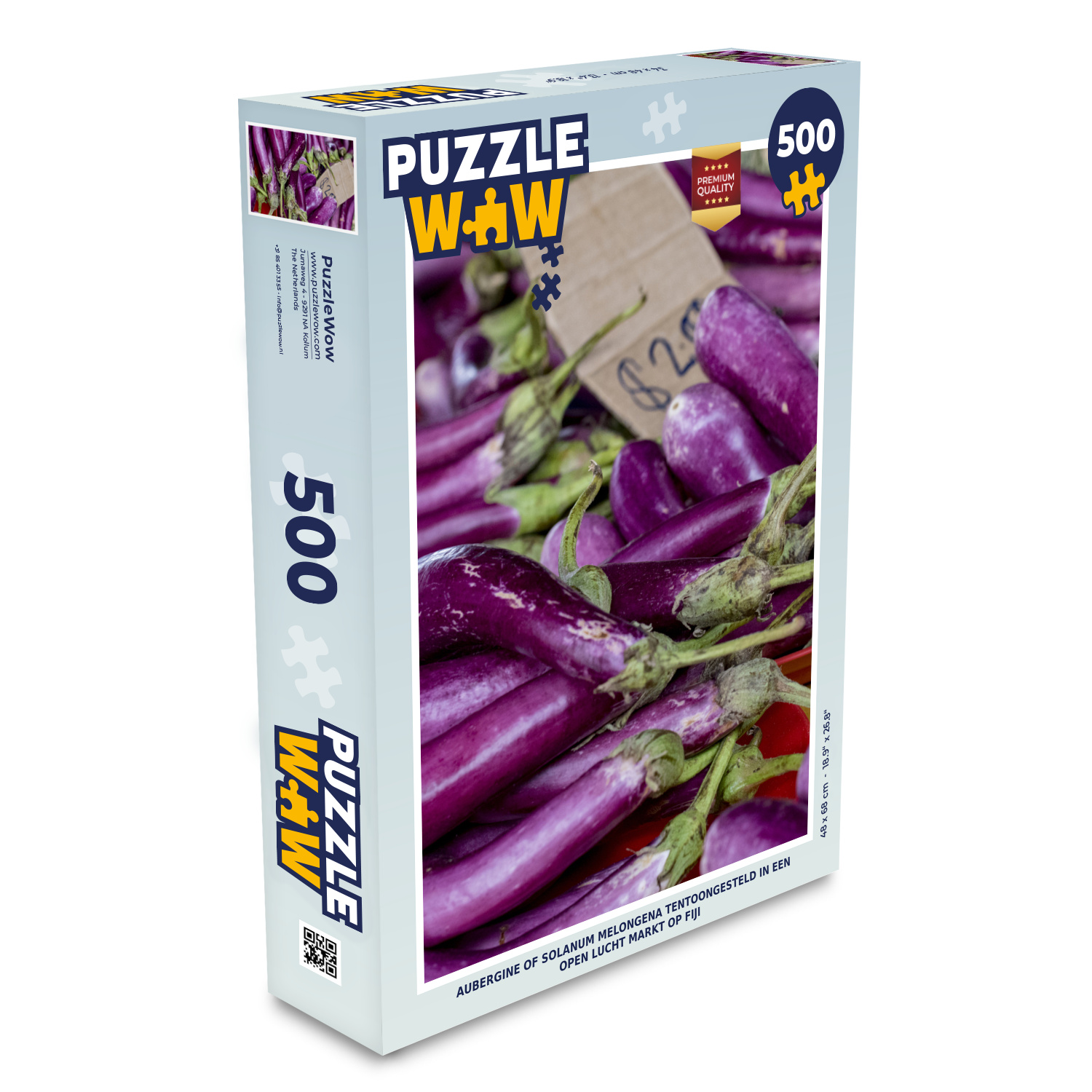 MuchoWow® Puzzle 500 Teile Aubergine (Solanum melongena) auf einem Markt in Fidschi - Denken - Spiel - Toy 137|1299144