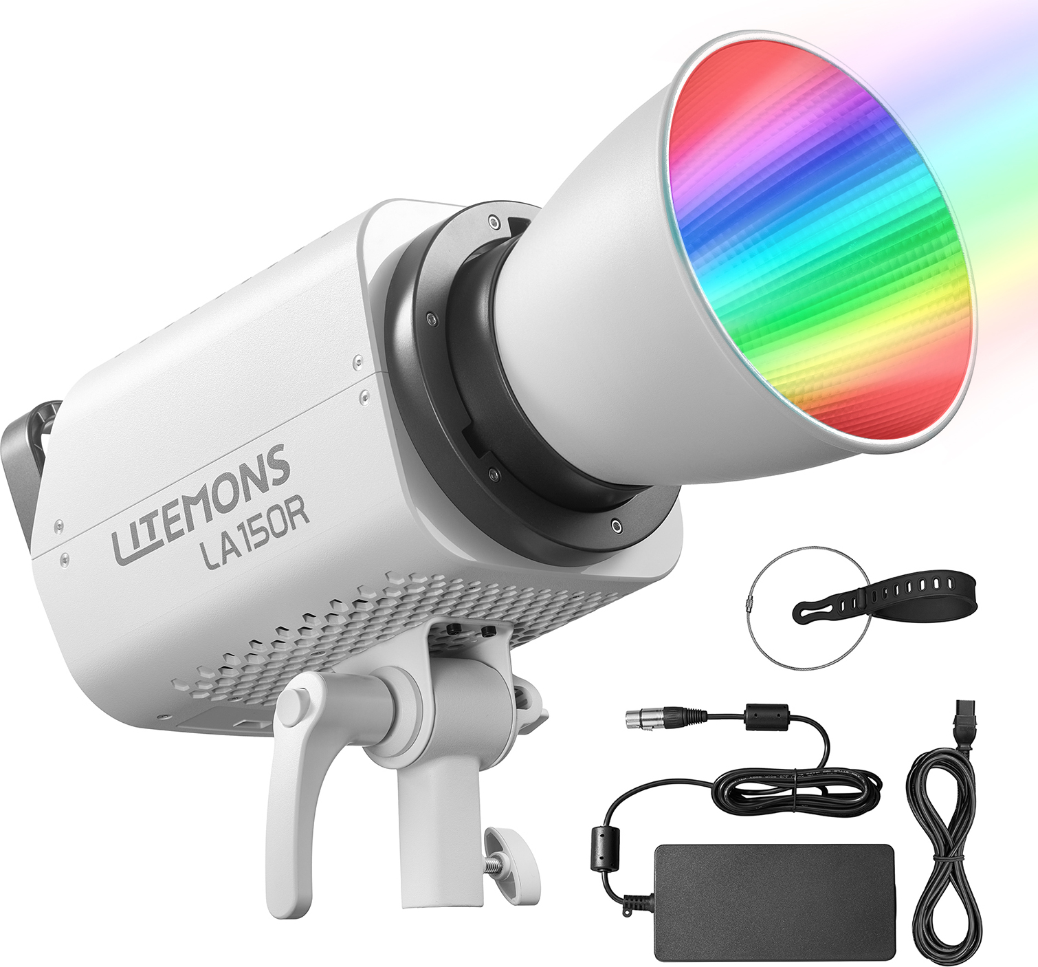 Godox Litemons LA150R Studio RGB-Videoleuchte, 165 W, LED-Fotografie-Lichtlampe, 1800 K šC 10.000 K, CRI95+, Bowens-Halterung, APP-Steuerung mit Reflektor fuer Heimstudio, Vlog, Live-Streaming, Portrait, Produkt, Hochzeitsfotografie