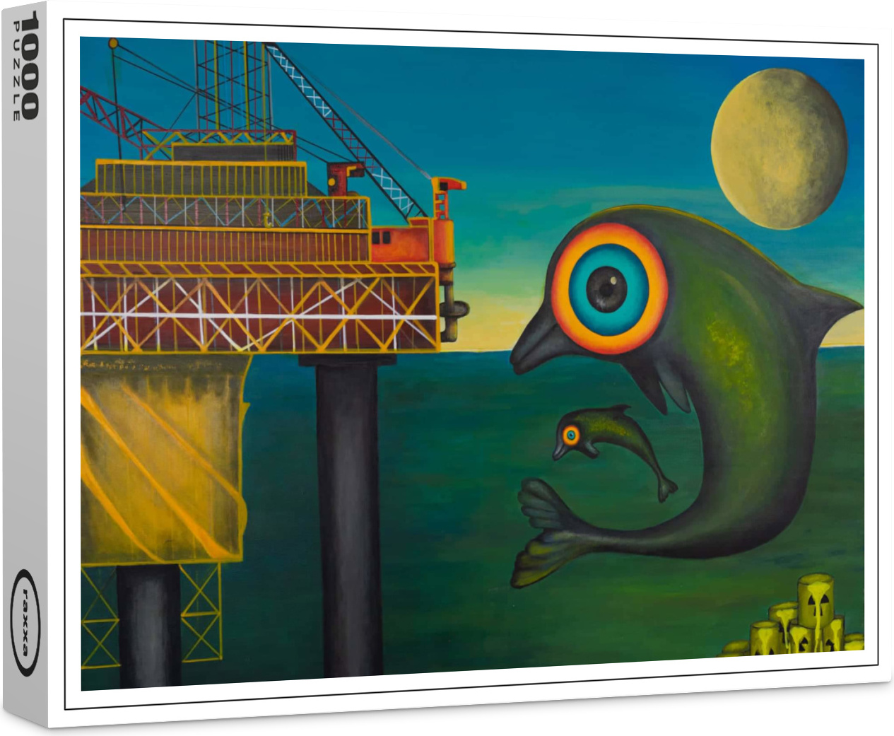 raxxa Premium-Puzzle "Kontamination Delphin", 1000 Teile 1-14270-17465-325