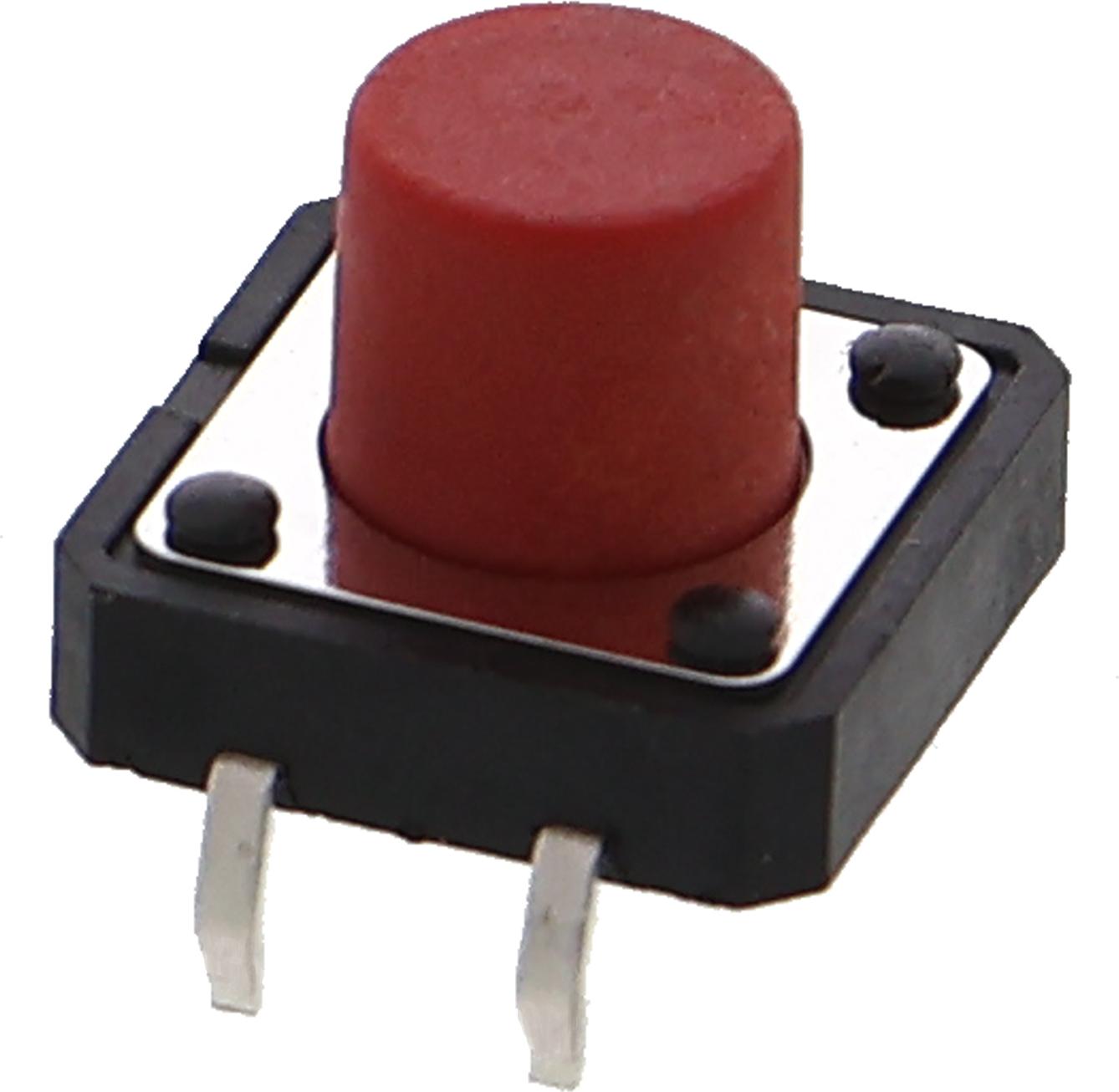 Funduino Taster mit farbigem Knopf - 12*12*6mm / 12*12*9mm Farbe: 12*12*9mm - Rot Taster mit farbigem Knopf - 12*12*6mm / 12*12*9mm : 12*12*9mm - Rot