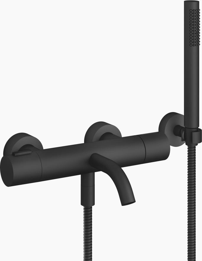 Dornbracht META Wannen-Einhandbatterie für Wandmontage, mit Schlauchbrausegarnitur, Ausladung 210mm, 34234979-33