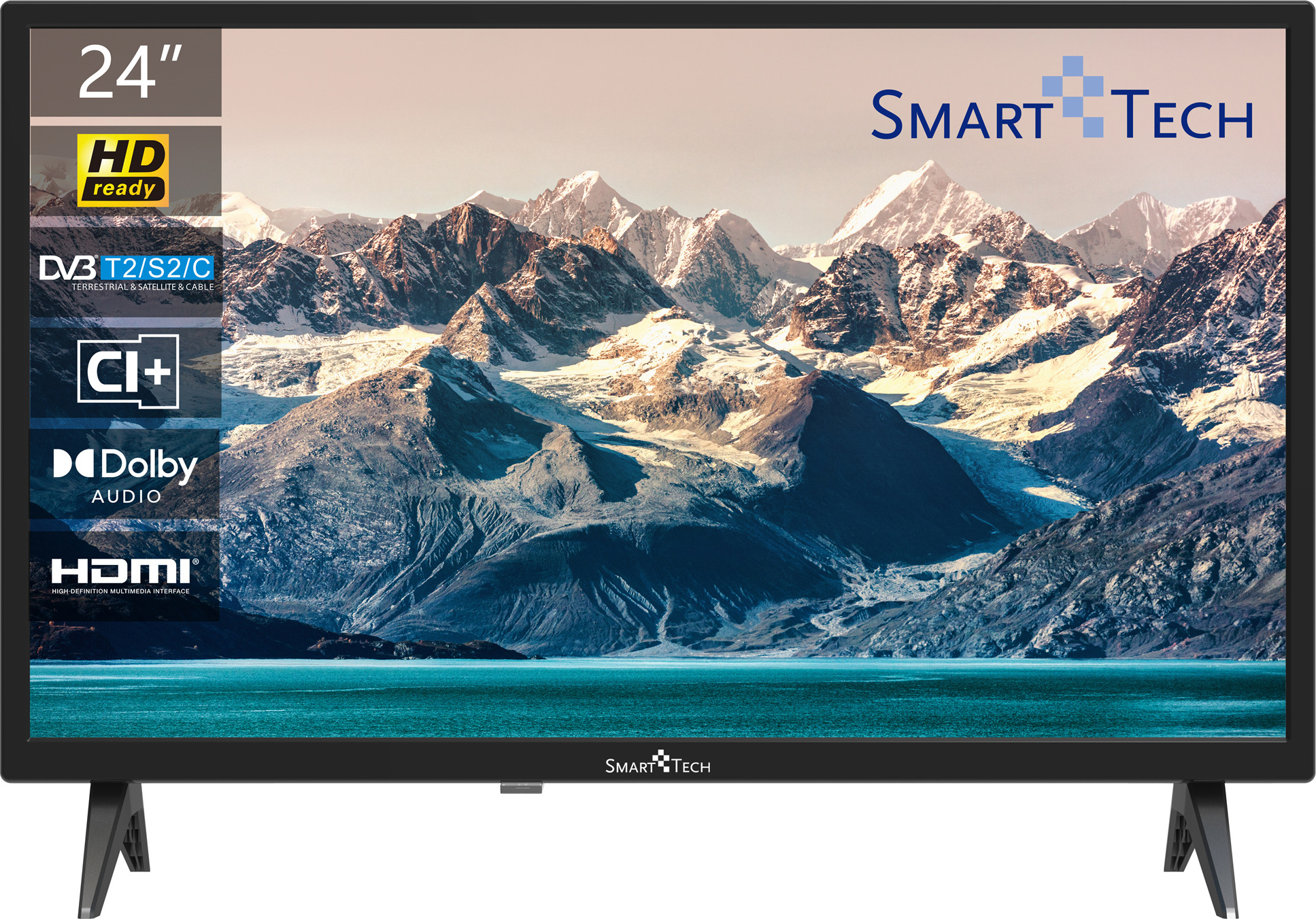 Smart-Tech 24HN10T2 Televízor 61 cm (24 palcov) HD Black