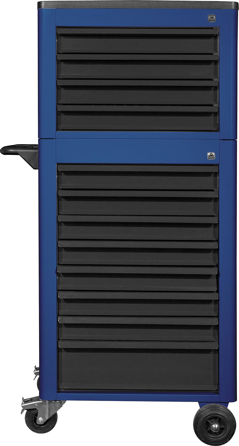 Werkstattwagen mit Werkstatttruhe Cheetah | 12 Schubladen | HxBxT 140x61x45cm | Enzianblau