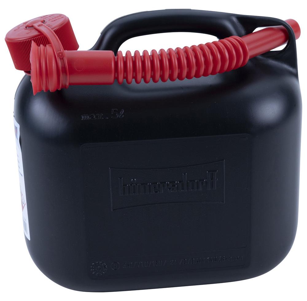 Dönges Kunststoff-Benzinkanister, 5 l (Kanister Benzinkanister) Farbe: schwarz