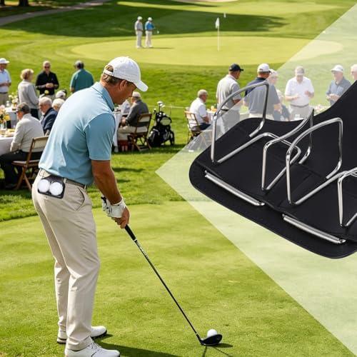 Markenlos Golfballtasche, tragbarer Organizer mit Schnellzugriff und abnehmbarem Clip, Golftasche für Garage, Außenbereich, Innenbereich, Grün, Praxis, Simulator und Schießübungen