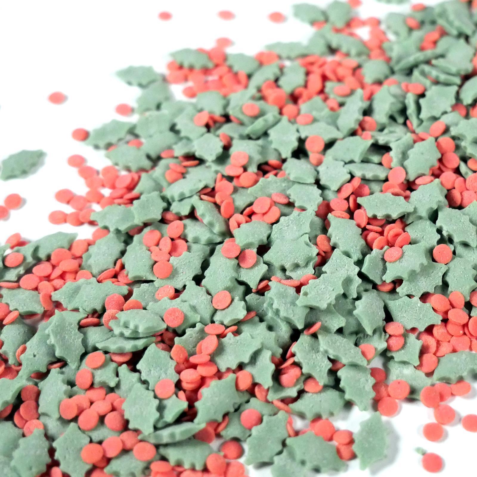 Streuselheld Mistletoe 40g Streusel zum Dekorieren und Verzieren von Gebäck aller Art wie Torten Kuchen Keksen Zuckerstreusel SH191.40