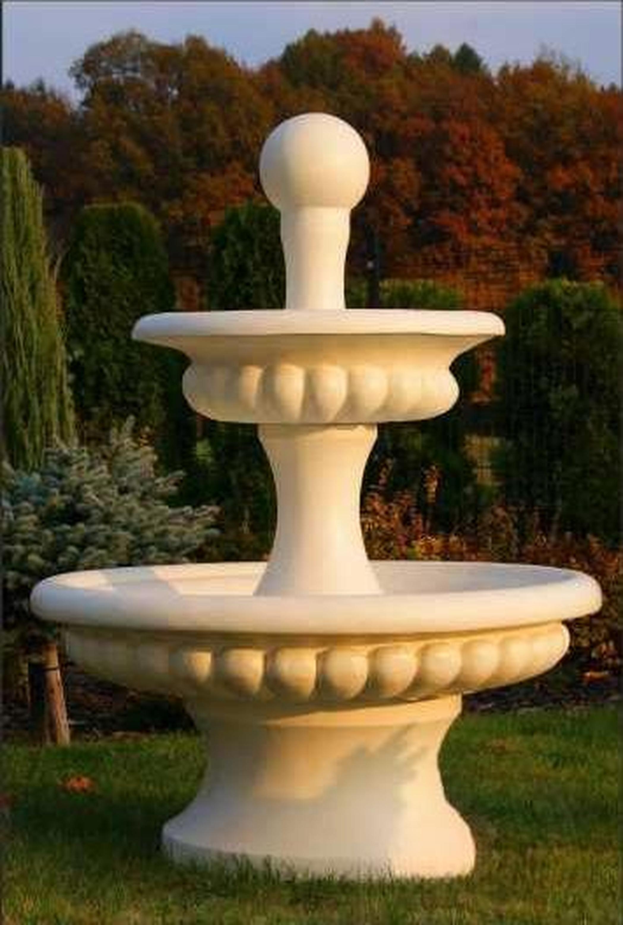 Springbrunnen Garten Teich Brunnen 163cm Steinbrunnen Gartenbrunnen Fontaine Neu