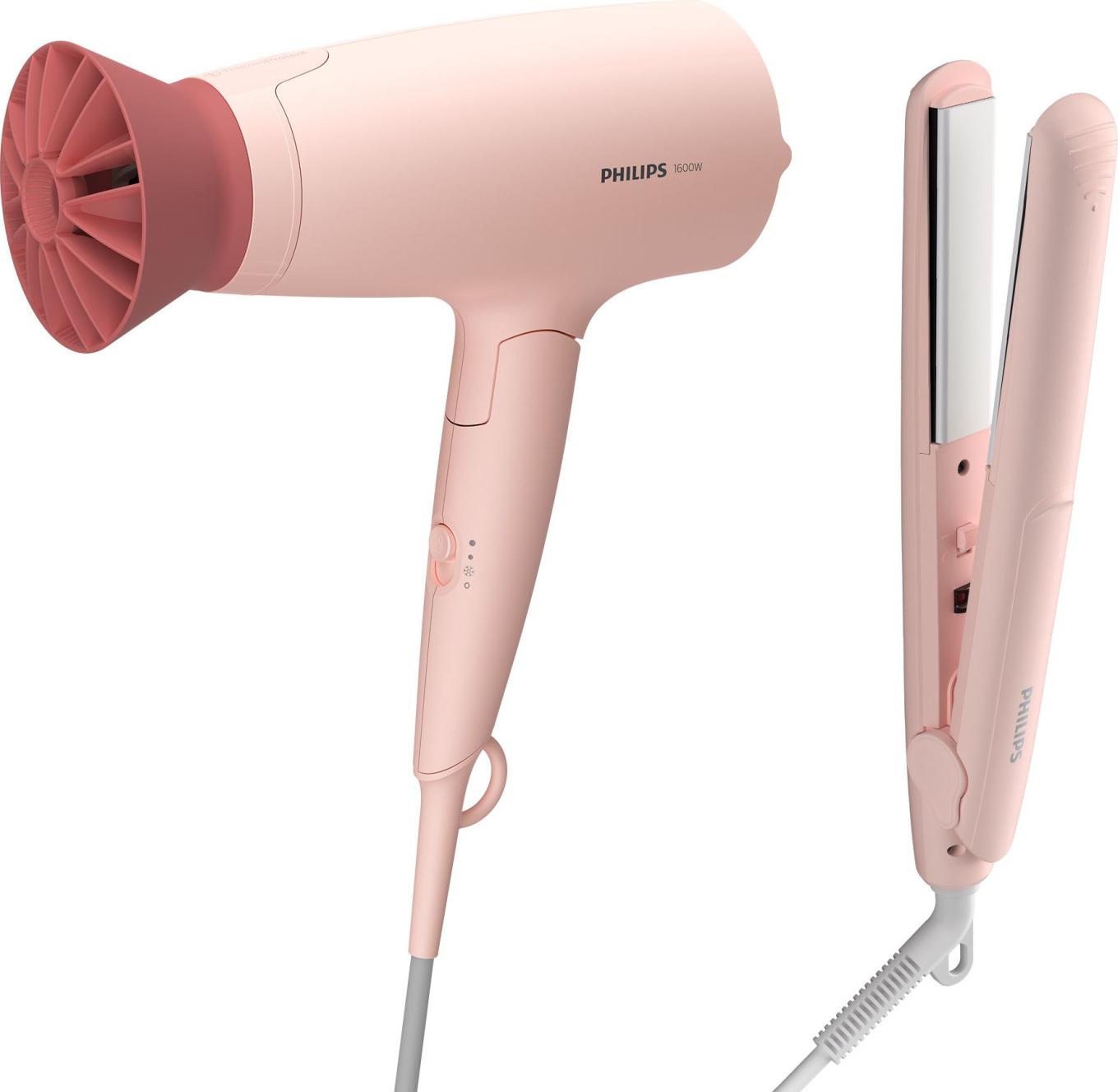 Philips 3000 series BHP398/00 Haarstyling-Set, Haar-Styling-Set, Warm, 210 °C, Pink, 1600 W, AC