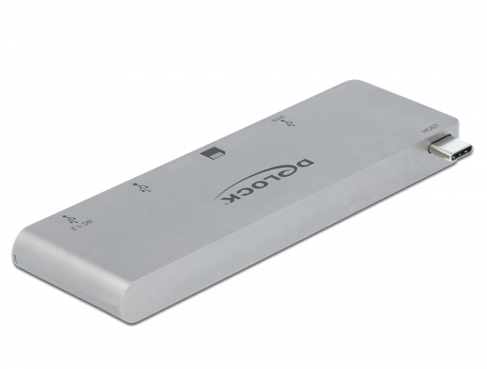 DELOCK HUB USB Typ-C St 2xTyp-A Bu +SD/Micro PD 3.0 MacBook