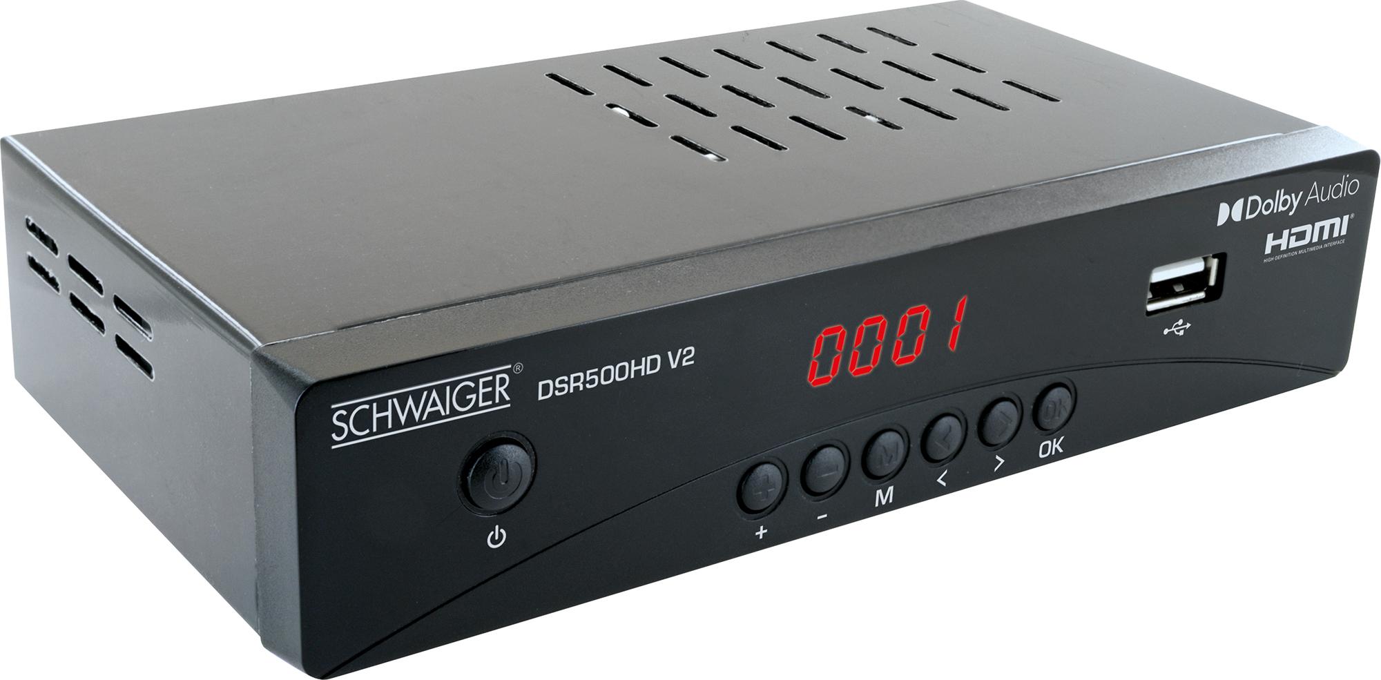 Schwaiger SAT-Receiver digital FULL HD FTA vorprogrammiert DSR500HD