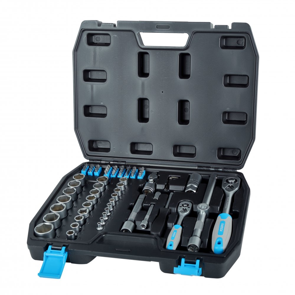 Sada 72 kusov nástrčných hlavíc a bitov 1/2'', 1/4'', 4-27 mm