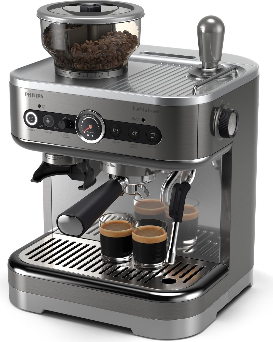 Philips PSA3228/01, Espresso kávovar, 2,3 L, Kávové zrná, Vstavaný mlynček, 1350 W, Šedá