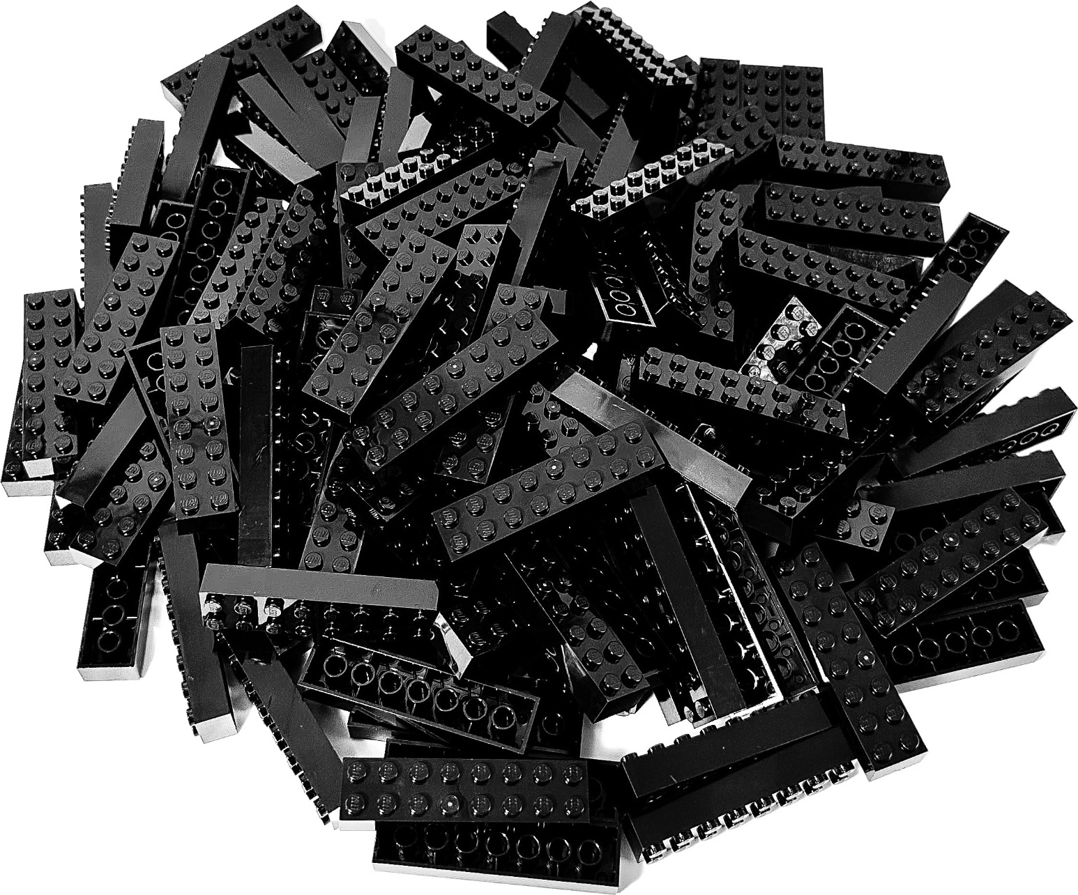 LEGO® 2x8 kociek Vysoké kocky Čierna - 3007 NEW! Množstvo 250x