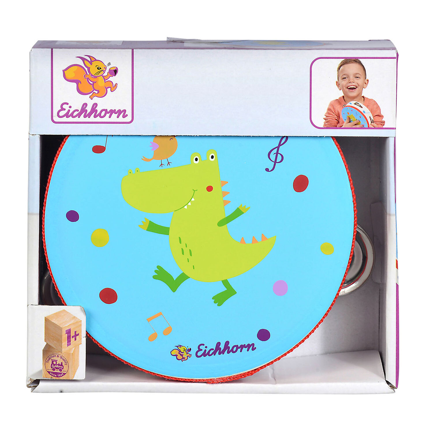 Tamburello Musicale Da 8 Pollici, Tamburo Rotondo A Percussione, Regalo