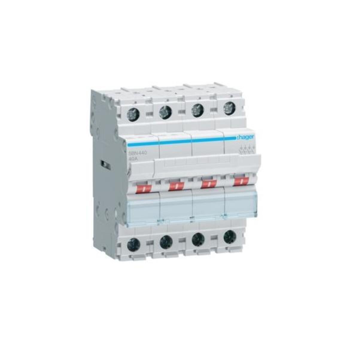 HAGER Ausschalter 40A 4 Schließer 400V AC 4PLE SBN440