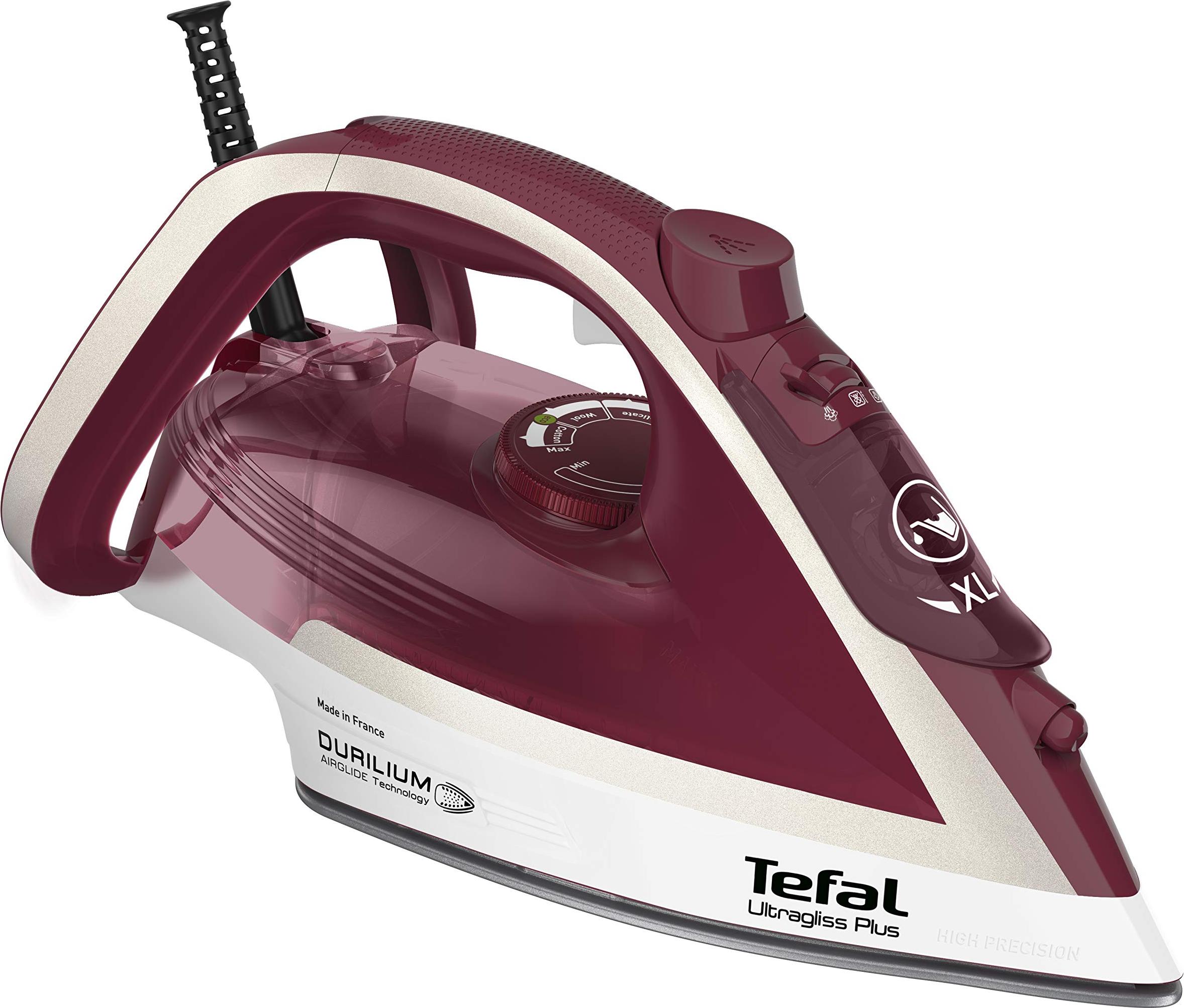 Tefal Ultimate Pure FV6810E0 Bügeleisen Dampfbügeleisen 2800 W Rot, Silber