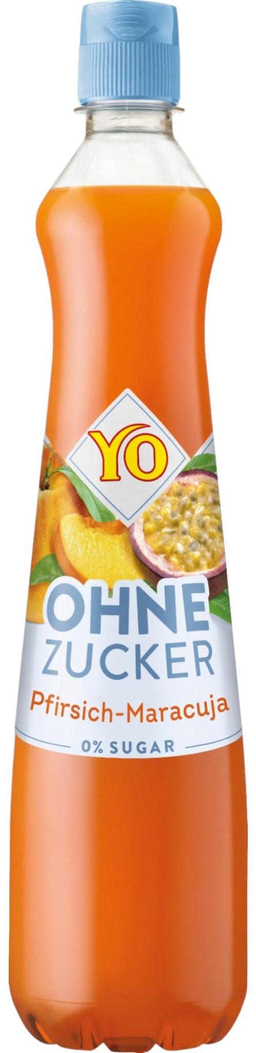 YO Sirup YO Ohne Zucker Pfirisch-Maracuja Sirup 700ml