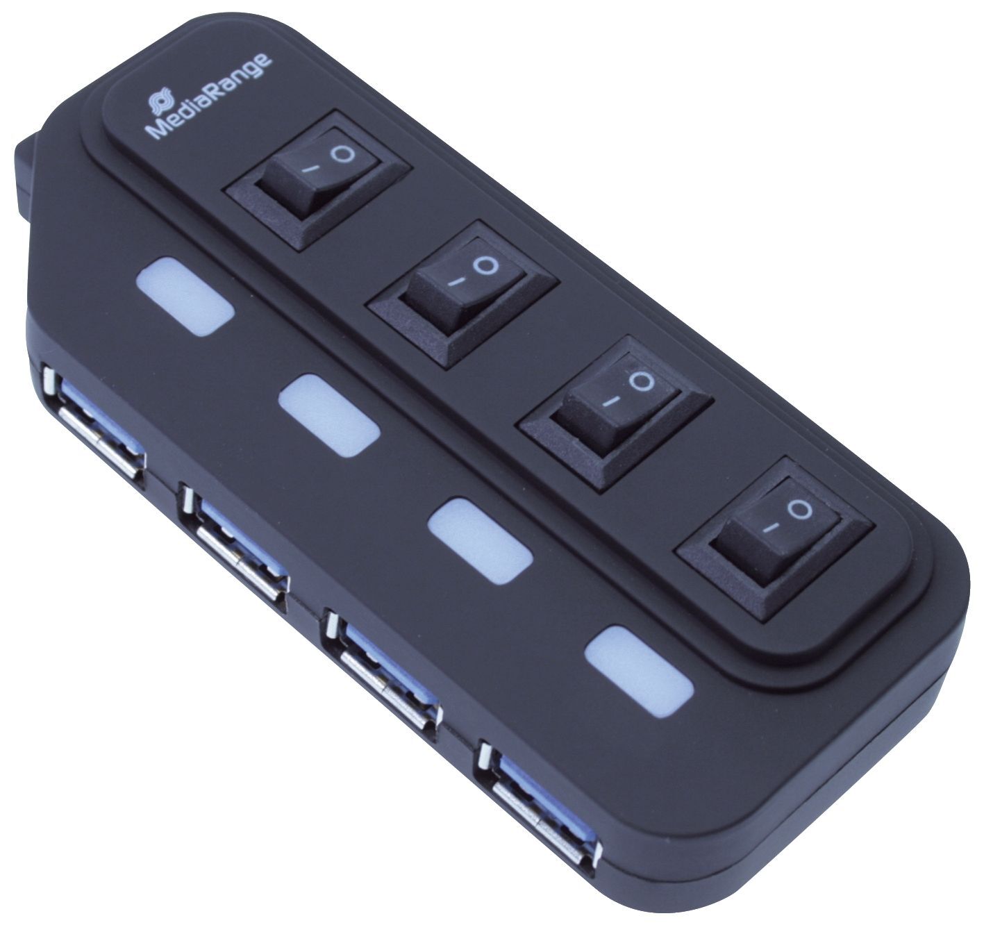 MediaRange USB-HUB 4-portový USB 3.0 externý čierny