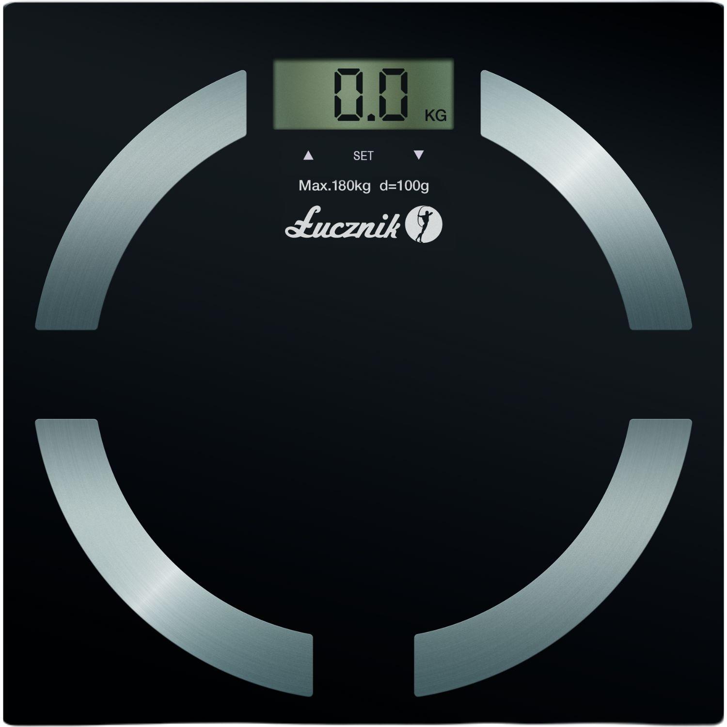 Elektronische Badwaage „Łucznik BS-11 B“ mit Impedanzanalyse, 180 kg