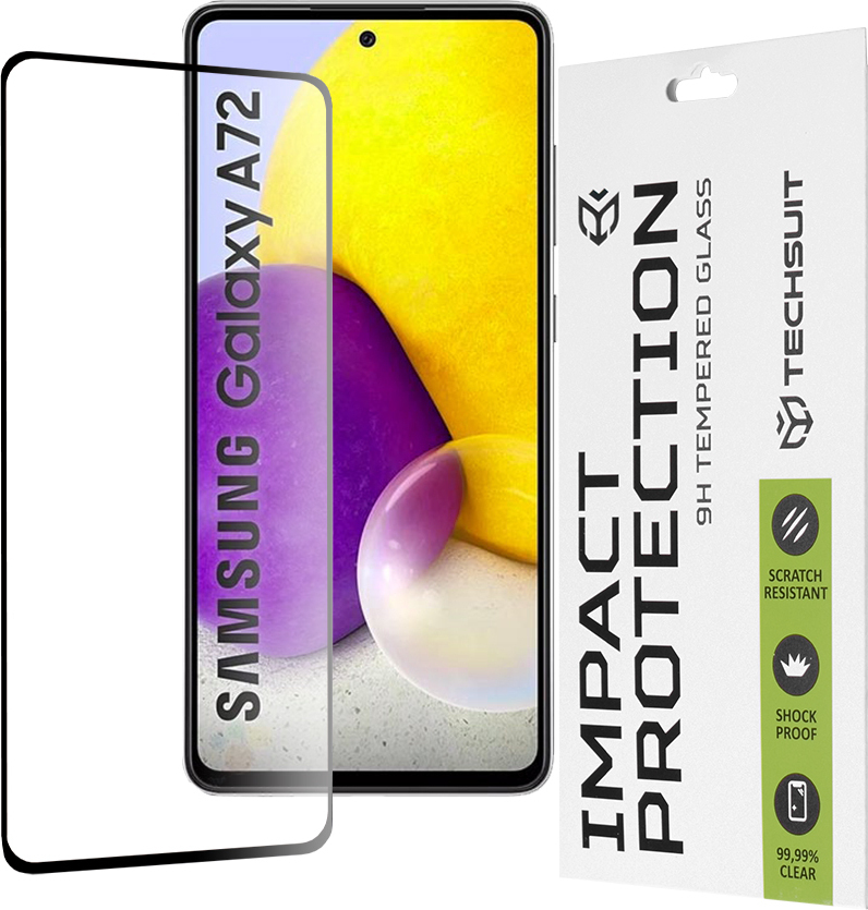 Techsuit 111D Full Cover / celopolepené tvrdené sklo - Samsung Galaxy A72 4G / A72 5G - Čierna