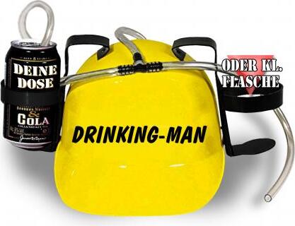 HSK Trinkhelm Spaßhelm mit Print - Drinking-Man - 51625 Color - gelb