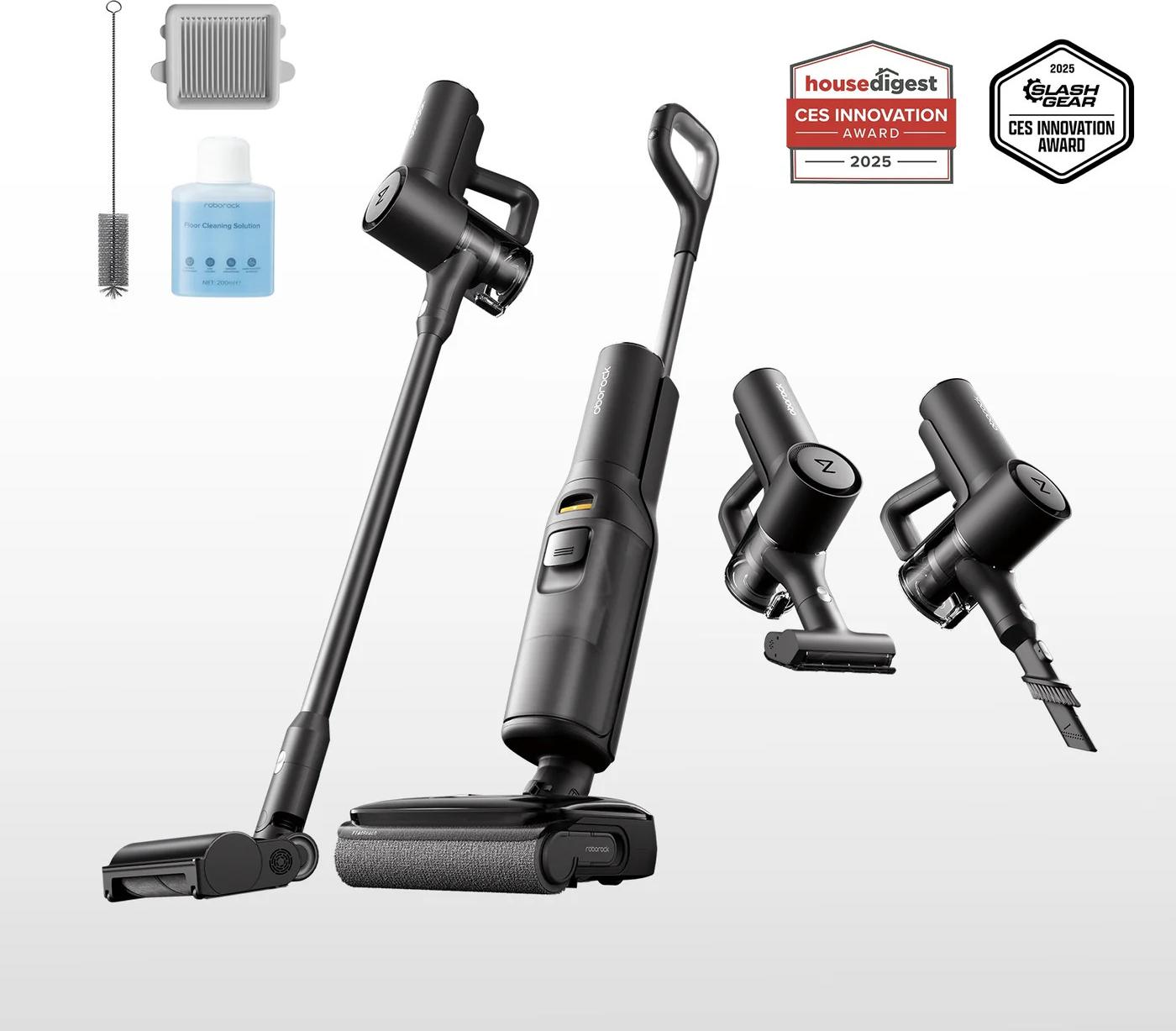 Roborock F25 ACE Combo, Elektrický mop, Čierna, Biela, 740 L, 100 L, Suchý, Status