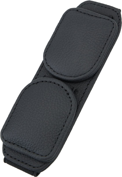 INF Brillenclip aus Leder für die Auto-Sonnenblende Schwarz 312450