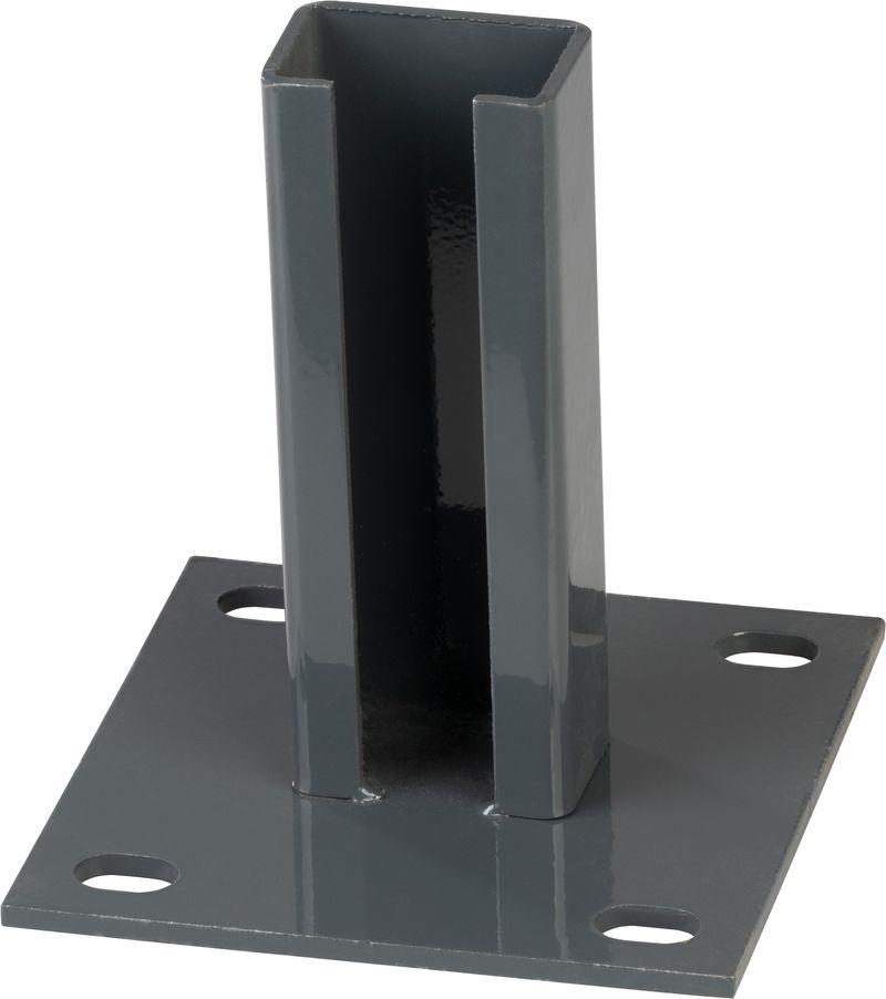 Fuß Strend Pro EUROSTANDARD, 60x40 mm, Anthrazit, RAL7016, zur Verankerung, für Pfosten