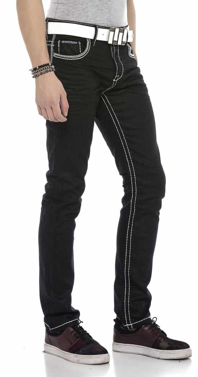 Cipo & Baxx CD553 Herren bequeme Jeans mit farblich abgehobenen Nähten