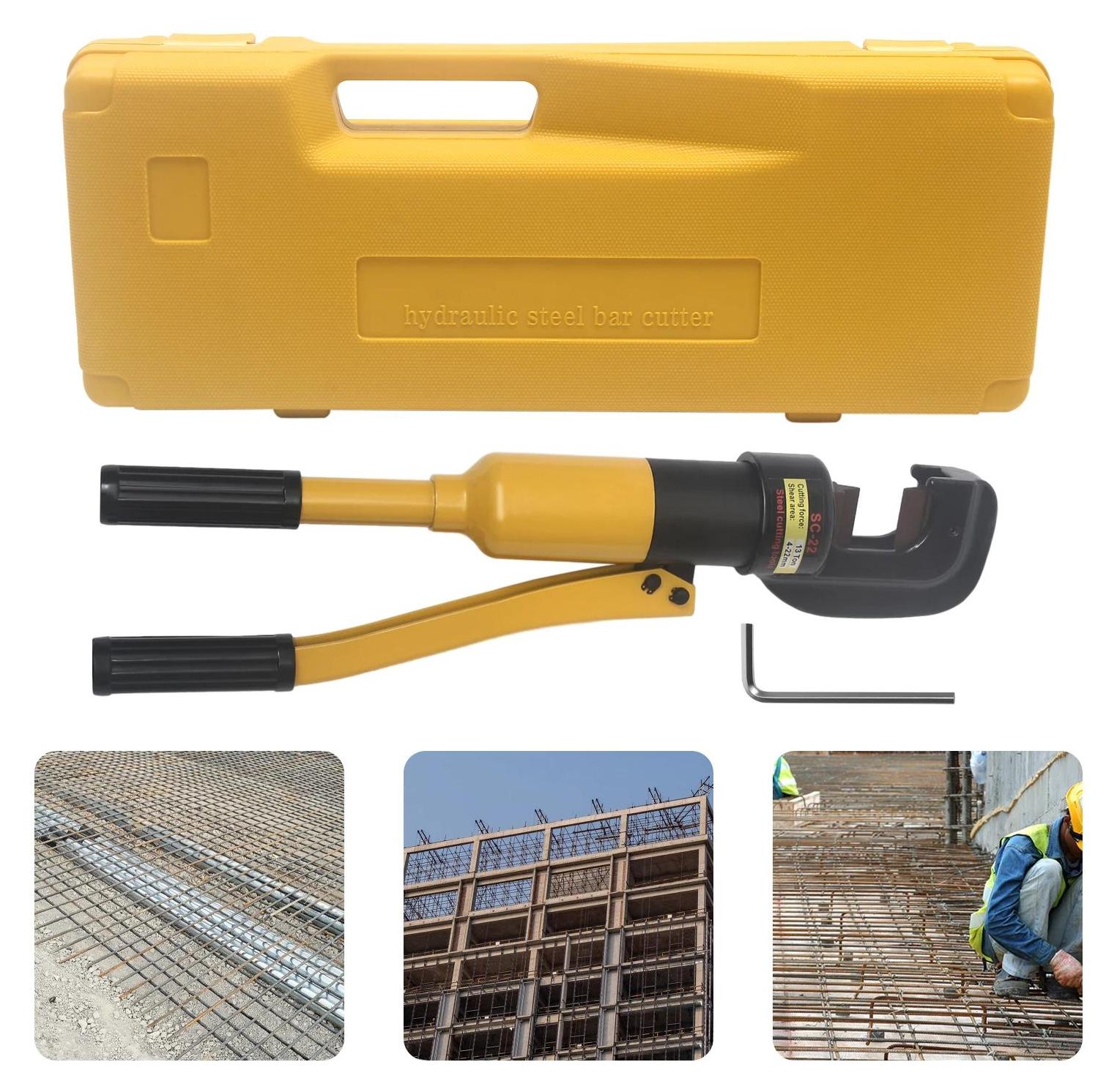 StarTech Hydraulischer Bewehrungs-/Betonstahlschneider - Manuelle Ausführung - 22 mm Kapazität - Für Bewehrungsstahl - Für Niedrig-/Mittelkohlenstoffstahl - Orange