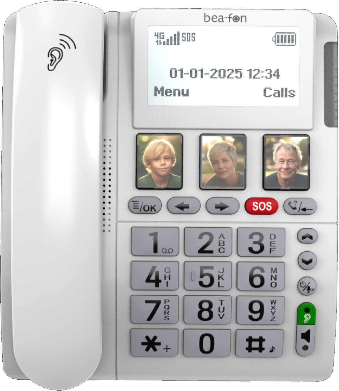 Beafon ML 10 4G LTE Tischtelefon mit SOS Notruf und SOS Notrufarmband ML10_EU001W