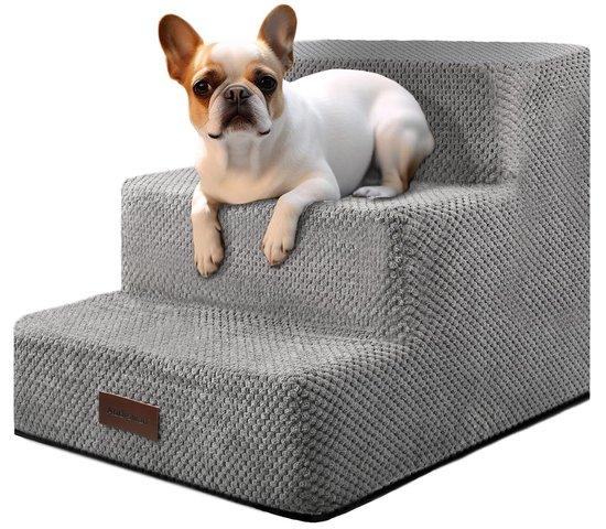 OEM Kleiner Hunde-Steigleiter, 3-Treppen-Hunde-Steigleiter für hohe Betten und Sessel, Anti-Slip-Tier-Steigleiter für kleine Hunde und Katzen, Hunde-Bett-Steigleiter, grau, 3/4/5 Stufen 2026