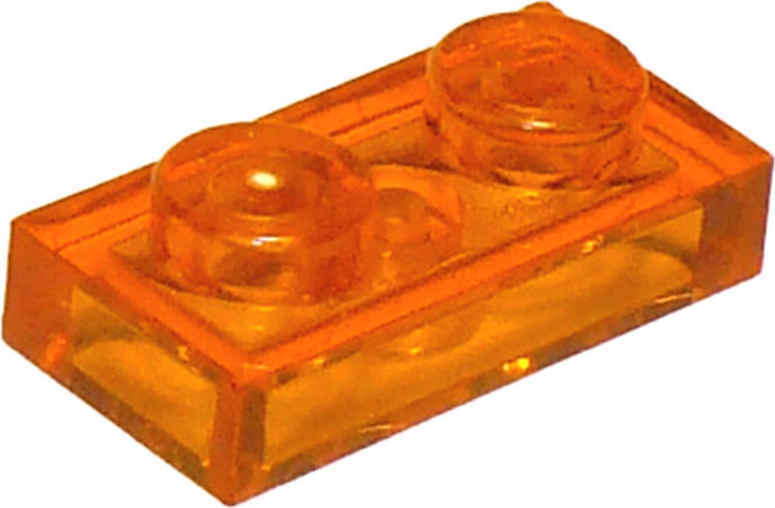 25 kusov LEGO, diel c. 3023 vo farbe Trans Orange (Trans Orange)
