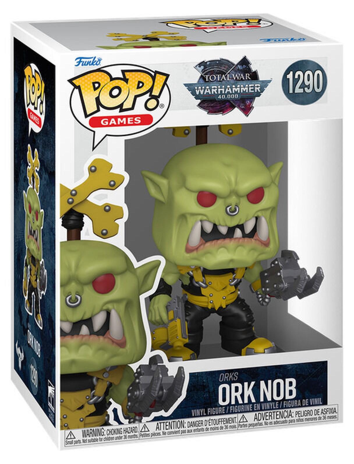 Funko FK93514 - Warhammer 40,000 POP! Games Vinyl Figur Ork Nob 9 cm - Neu