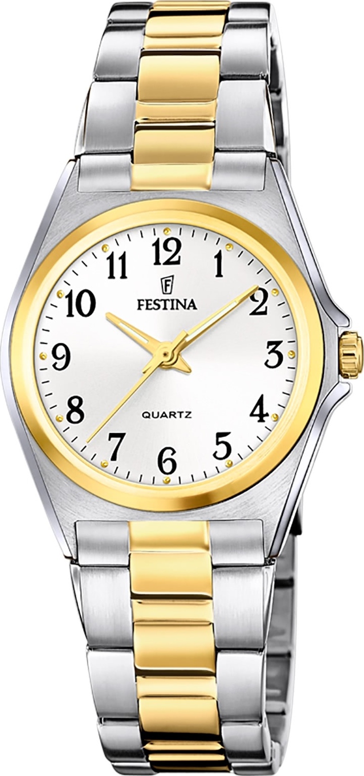 Festina dámske náramkové hodinky z nehrdzavejúcej ocele strieborno-zlaté ležérne D2UF20556/1