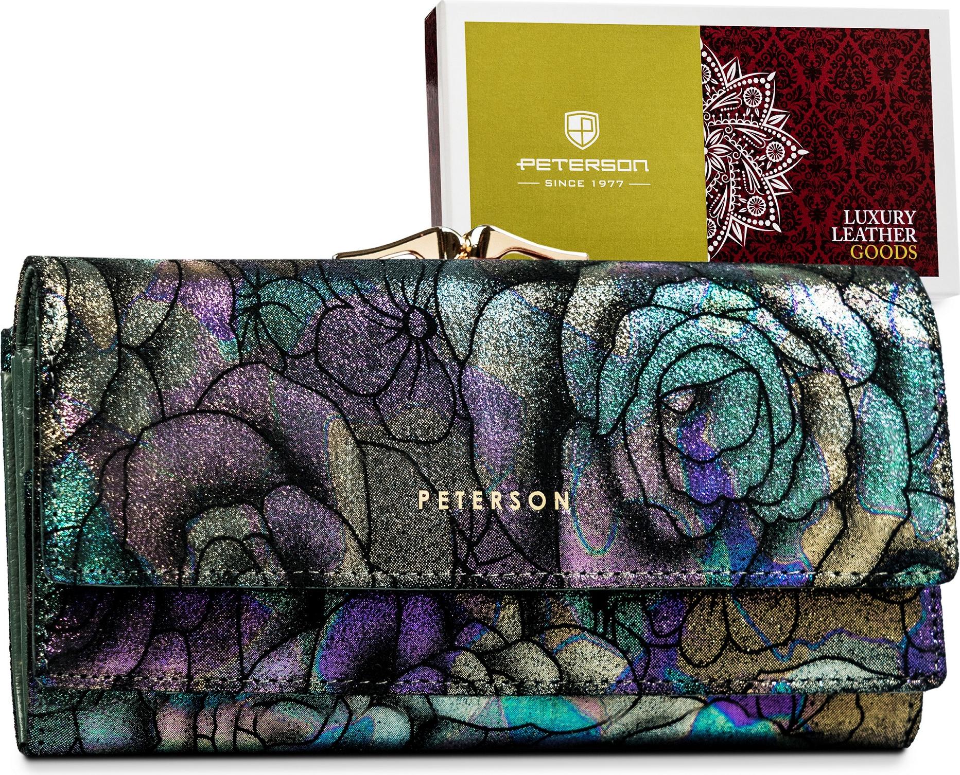 Peterson Damen Geldbörse aus Leder in Grün rovicky202860