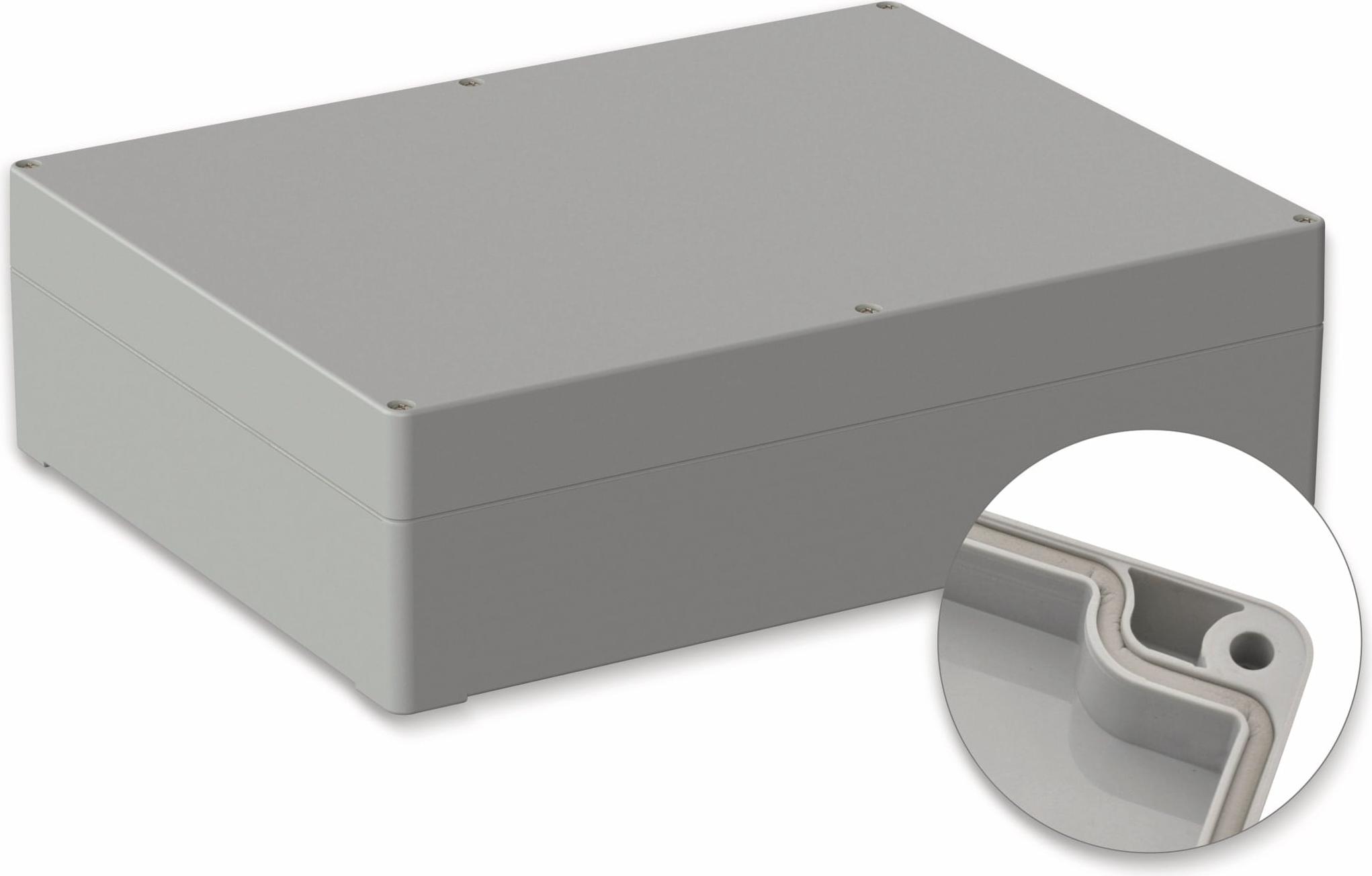 POLLIN, ABS Gehäuse, 300 x 230 x 85 mm, IP65, Lichtgrau