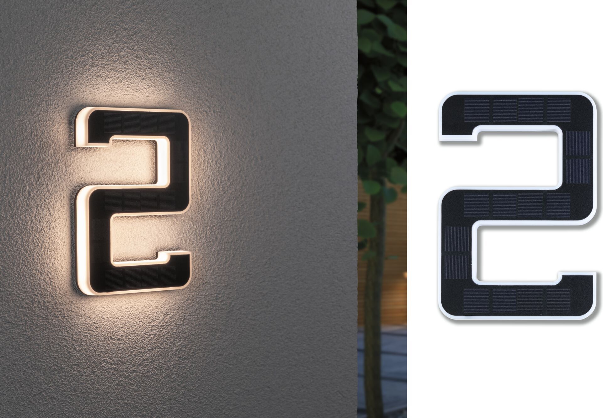 Paulmann Solar LED Hausnummernleuchte Nummer 2 79843