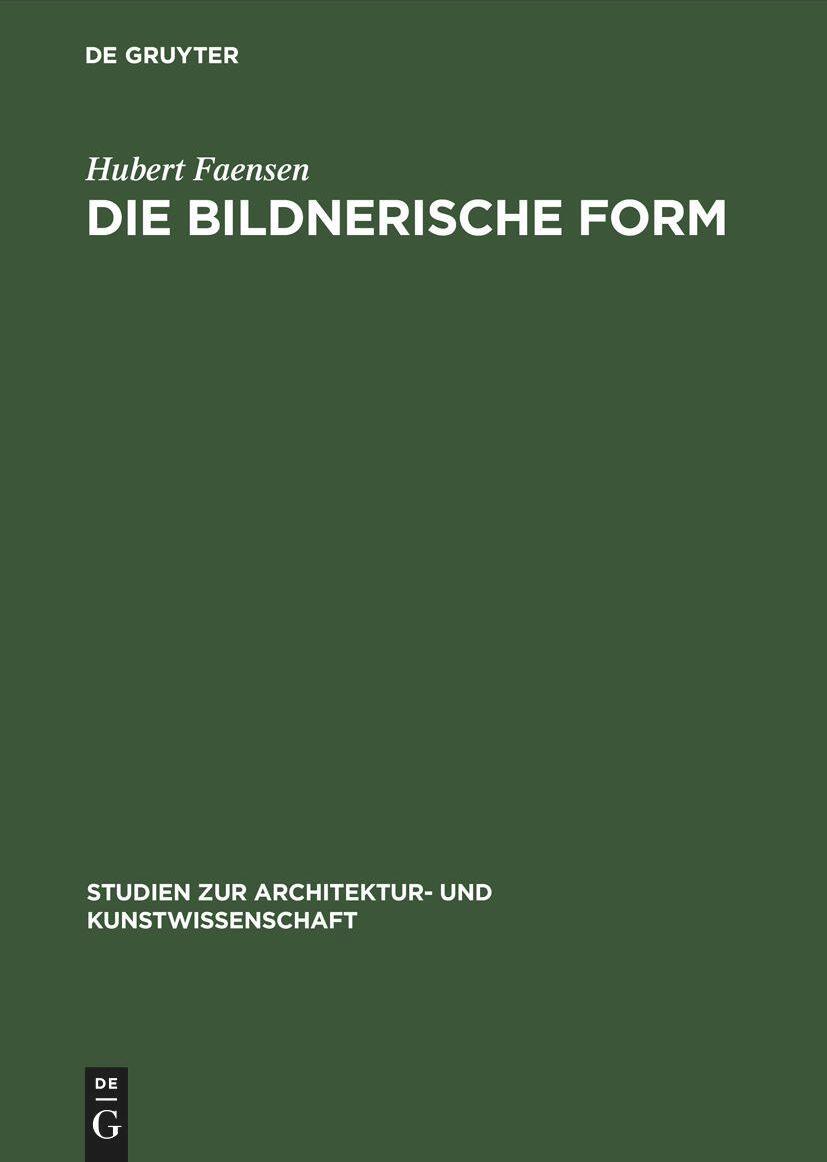 De Gruyter Die bildnerische Form