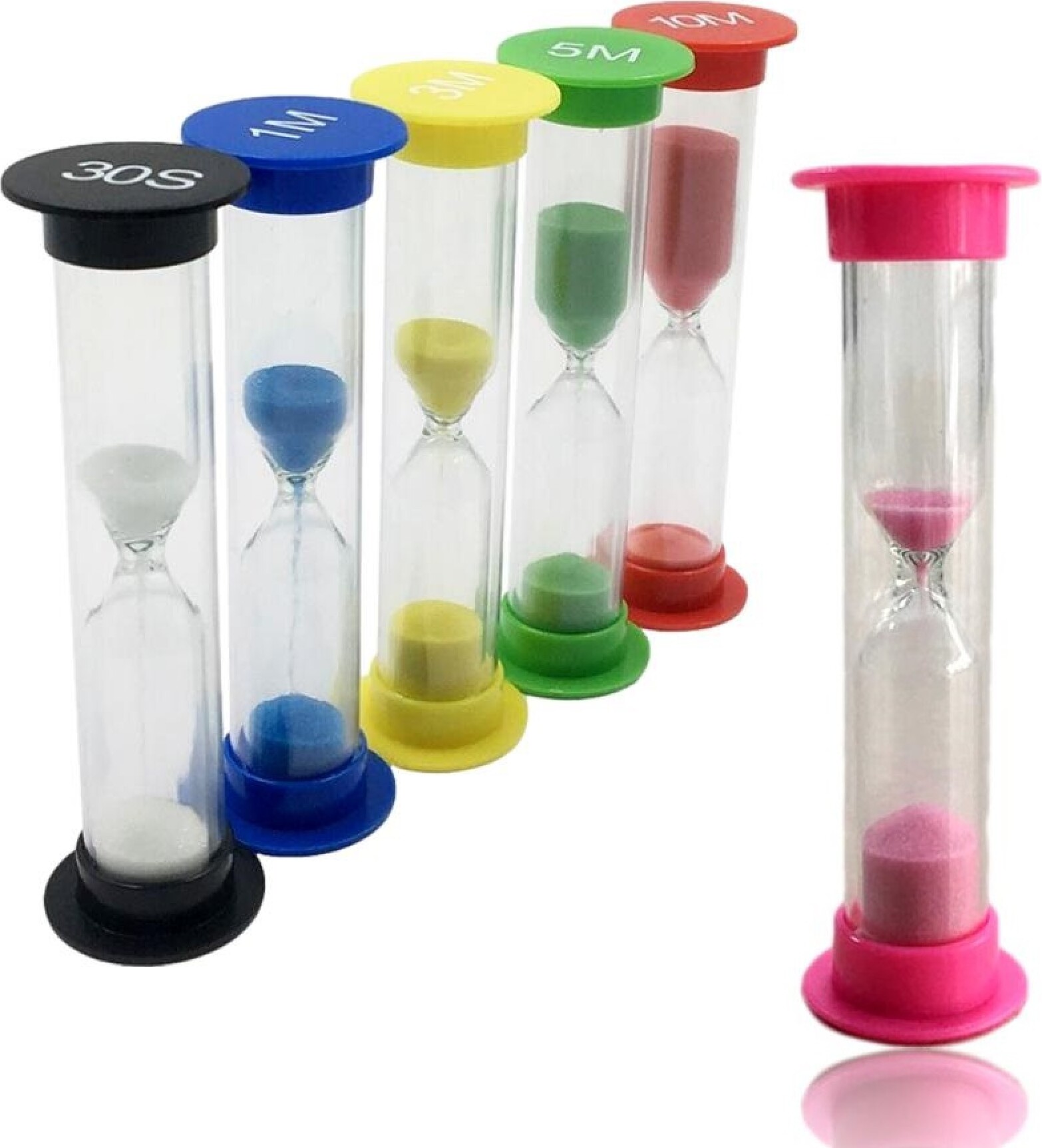 Lot De 35 Sabliers Colorés 2 Minutes - Minuteries Visuelles Pour Enfants, Cuisine, Salle De Classe - Jeu Éducatif Gestion Du Temps