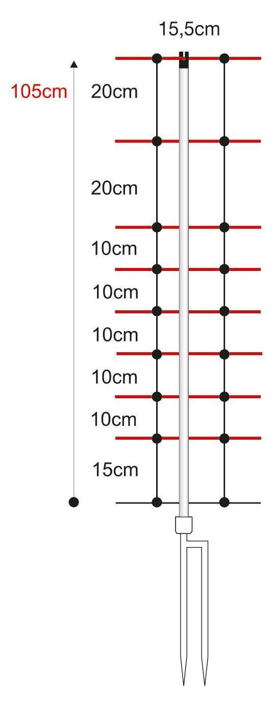 horizont Schafnetz horinetz high energy | 105 cm hoch | 50 m lang | Doppelspitze | elektrifizierbar 14593
