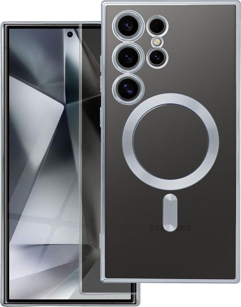 ELECTRO MAG COVER kryt na mobilný telefón kompatibilný s MagSafe vhodný pre SAMSUNG S25 Edge strieborný