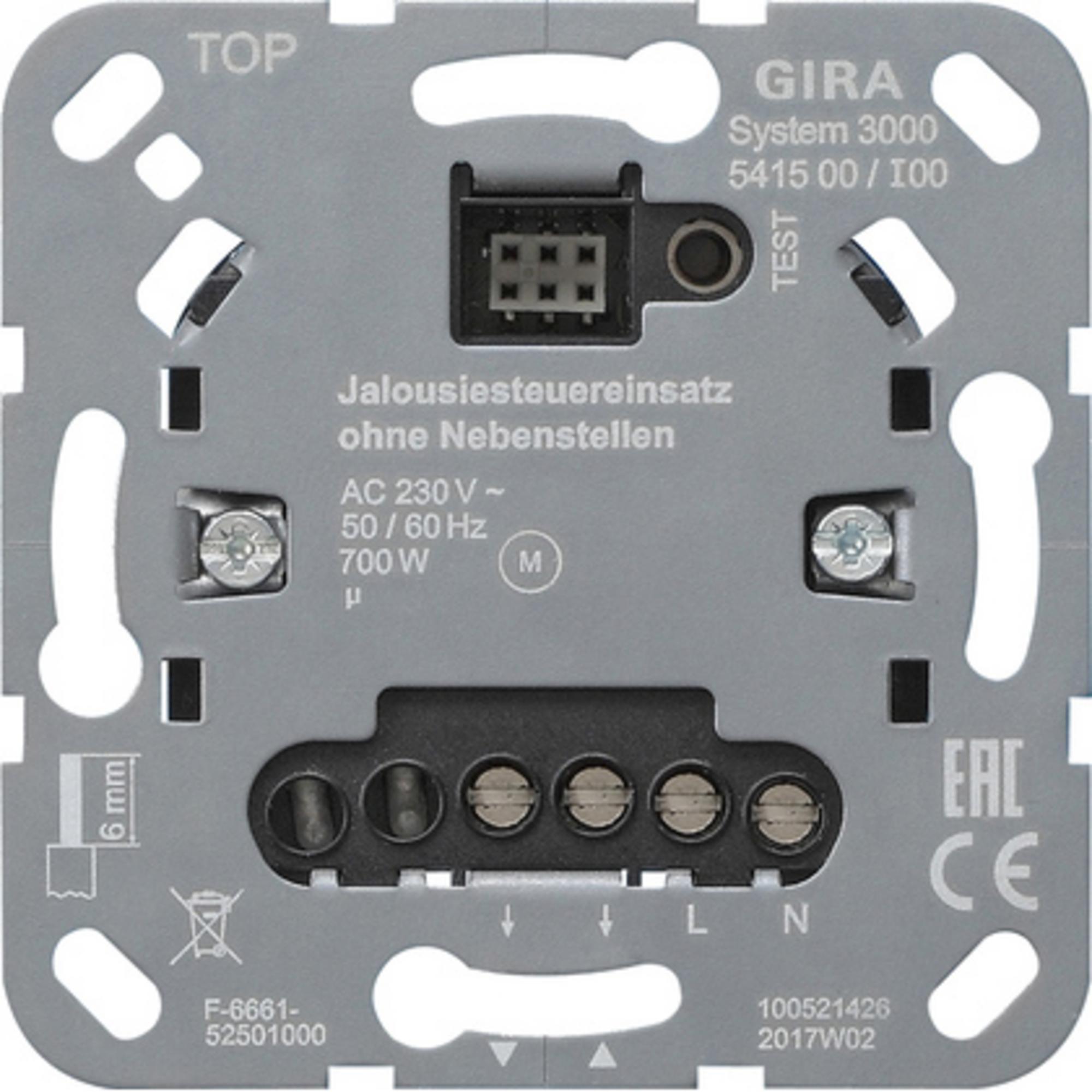 GIRA 541500 S3000 Jal.steuereins.o.Nebenst.eing.Einsatz