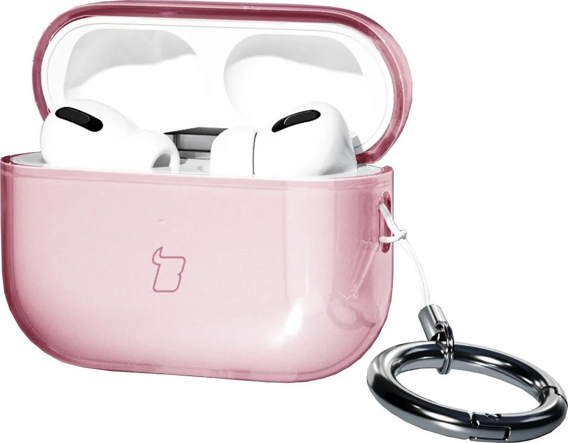 AirPods Pro 3 laadimiskarbiümbris Bizon , roosa/läbipaistev