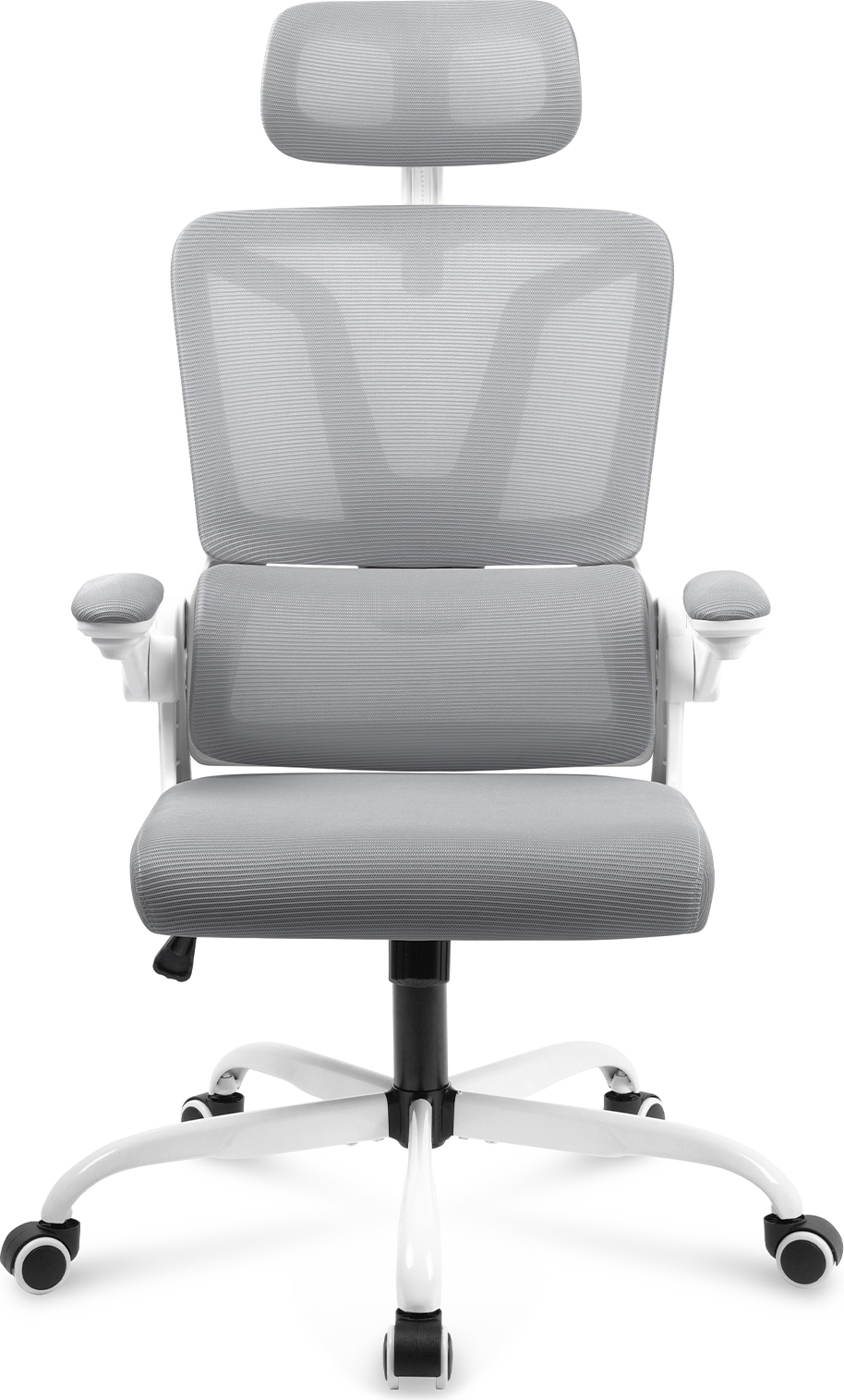 LARS360 Otočná stolička Ergonomická kancelárska stolička Kancelárska stolička s nastaviteľnou opierkou hlavy Kancelárska stolička Výškovo nastaviteľná počítačová stolička Grey