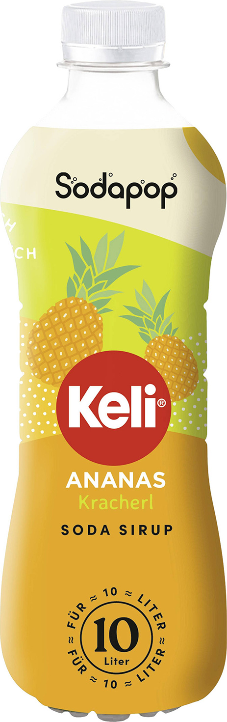 Sodapop Keli Ananassirup 500ml vegan kalorienarm Sirup Getränke Sirup 10025828