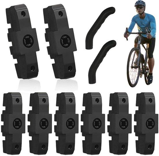 OEM Bremsscheiben für Fahrräder - 8 Stück - Felg-Bremse - Bremsschuhe - Straßenbremsscheiben mit 2 Bremsschutzhauben - Bremsscheiben-Set - Schijfrem - Für Stadt- und Mountainbike - Schwarz 2026